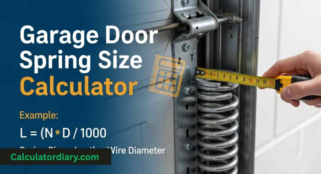 Garage door spring size calculator